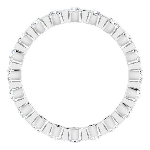0.66 ct. Bar Set Round Diamond Eternity Band-VIRABYANI